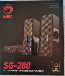 Marvo SG-280 Stereo Backlit Gaming Lautsprecher - Bild 1 von 6