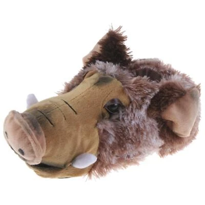 Wildschwein Keiler Bache Tier Hausschuhe Pantoffel Schlappen Herren Damen - Bild 1 von 4