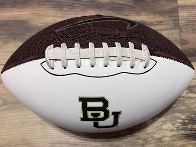 Nike Baylor University Bears Fútbol con Autógrafo Porción Blanca Waco Texas Foto 1 de 4