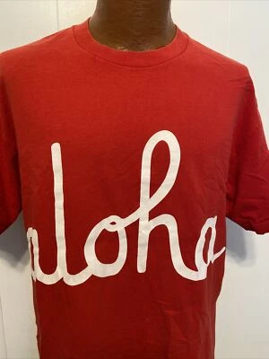 Aloha Army Hawaii Hawaiian Red Short Sleeve Cotton L Large T-Shirt - Image 1 of 4