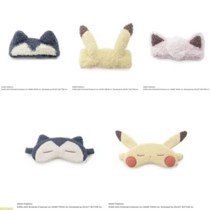 GELATO PIQUE Pokemon Sleep Piakachu Snorlax Jigglypuff Hair Band eye mask japan - Picture 1 of 26