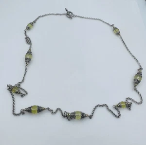 Konstantino Sterling Silver & 18k Gold Station Chain Long Toggle Necklace 44” - Picture 1 of 9