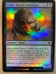 MTG 1x FOIL Blight-Breath Catoblepas Theros Beyond Magic the Gathering x1 NM - Picture 1 of 1