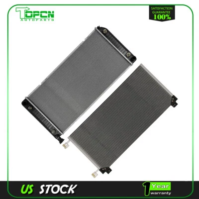 Fits 1996-1999 2000 GMC C2500 Replacement Radiator & Condenser Cooling Assembly - Image 1 of 4