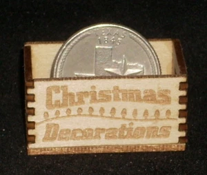 Dollhouse Miniature Christmas Decorations Crate 1:12 Scale Toys Santa Holiday - Picture 1 of 1
