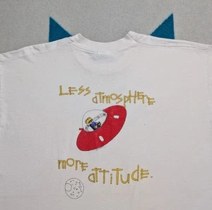 Vintage Calvin & Hobbes Shirt Single Stitch Cartoon Comic Strip Flying Saucer XL - Bild 1 von 12