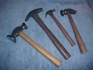 Hammers (4) Vtg Cobbler Shoe Repair Saddle Maker Leathercrafting Tools C Hammond - Picture 1 of 5
