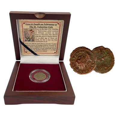 Bronze Coin Roman Emperor Claudius II Gothicus - Historical Valentine's Gift - Image 1 of 4