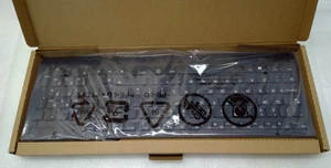 Lenovo SK-8823 USB G2 BLK_UK-EN Black Slim Wired Keyboard New From Tower Desktop - Picture 1 of 7