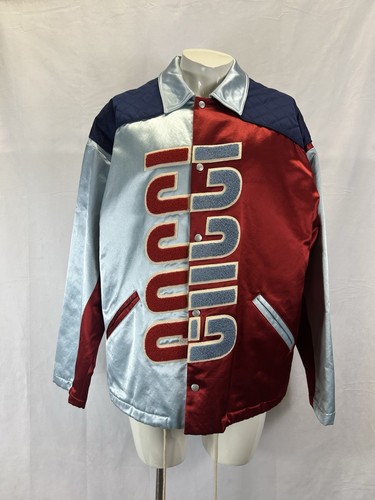 Gucci Giacca Camicia Patch Logo Multicolore Tg 52