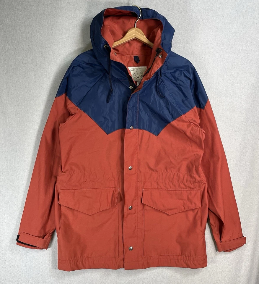 VINTAGE 80s Banana Equipment Colorado Hooded Zip Rain Jacket Parka Mens Size L - Image 1 of 4