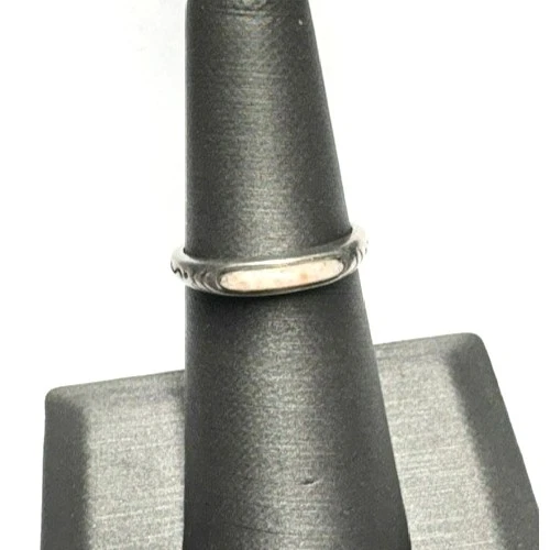 ANILLO BANDA C. POLLACK/RELIOS PLATA ESTERLINA 925 Y CORAL TALLA 6 CIELO Foto 1 de 4