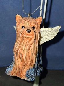 Yorkie con Alas Adorno de Navidad Ángel Perro uso como Percha de Coche - Imagen 1 de 5