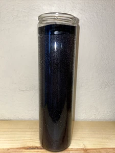 Black Unscented 8" Prayer & Spell Candle - 7 Day, Ritual, Wicca, Mediation - Picture 1 of 3