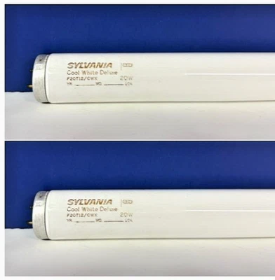 2-PK 24" F20T12/CWX 20W 4100K FLUORESCENT LIGHT BULB Cool White Deluxe NEW 22217 - Image 1 of 4
