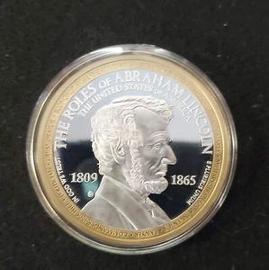 American Mint 2017 Abraham Lincoln Commander-In-Chief Coin W/COA Silver Plated - Picture 1 of 4