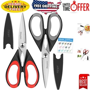 Versatile Stainless Steel Kitchen Shears - Comfort Grip, 2 Colors Available - Picture 1 of 10
