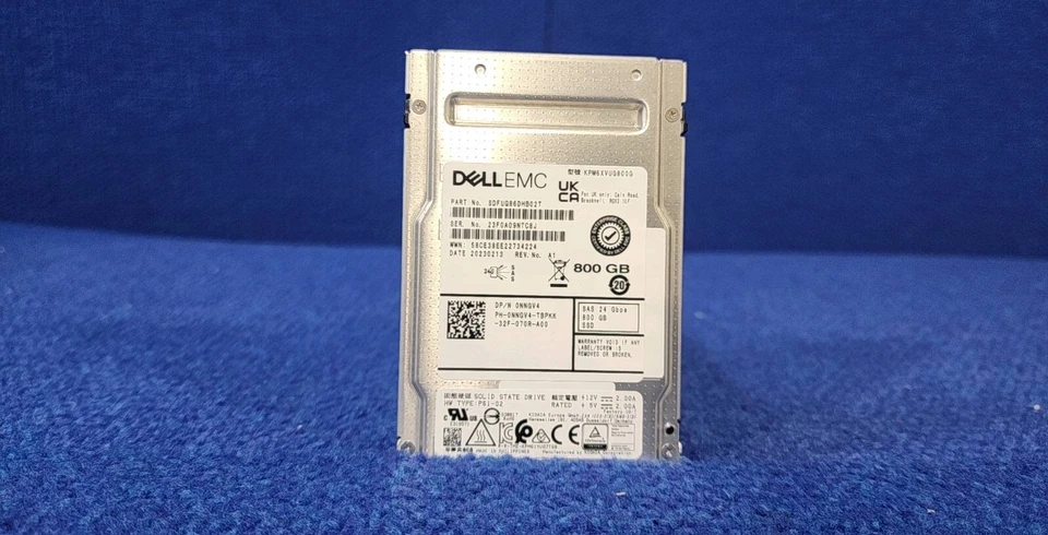 Dell NNGV4 800GB 24Gbps SAS MU TLC 2.5 SSD - Image 1 of 1