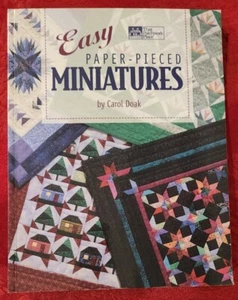 Easy Paper-Pieced Minatures Carol Doak '98 PB Quilts & NEW Foundation Papers Pck - Imagen 1 de 7