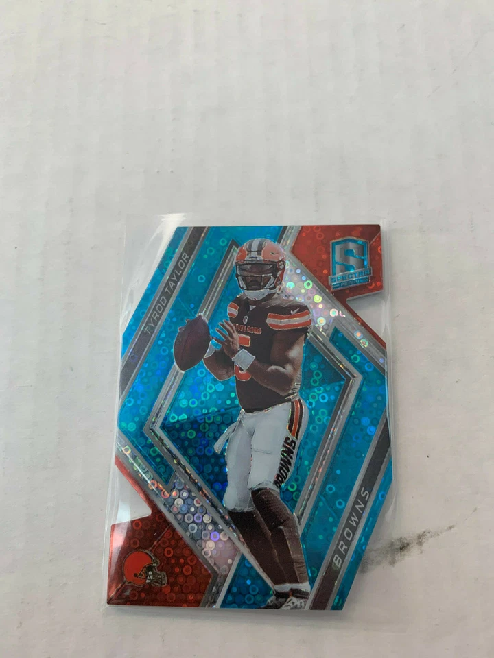 Tyrod Taylor 2018 Spectra Die-Cut Neon Blue Prizm Card #21 Serial #14/35 - Image 1 of 1