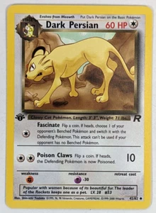 1st Edition Dark Persian 42/82 Team Rocket Vintage Pokemon TCG 2000 - Picture 1 of 5