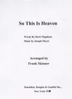 So This Is Heaven, Vintage Frank Skinner Bandkarte, 1934