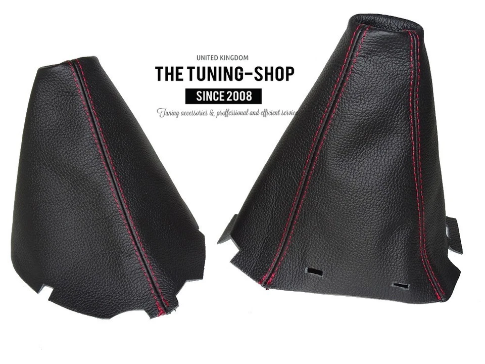 PARA NISSAN FRONTIER 2006-12 BOTA DE CAMBIO Y FRENO E CUERO NEGRO COSTURAS ROJAS Foto 1 de 1