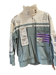 Bogner Vintage Ski Jacket Pullover, Size EU 38 (US 8) Pale Green/ White Accent - Picture 1 of 13