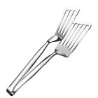 Food Flipping Clamp Multi-use Frying Spatula Stainless Steel