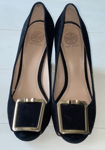 Cuneo punta aperta punta aperta nera Tory Burch taglia 8 5 donna