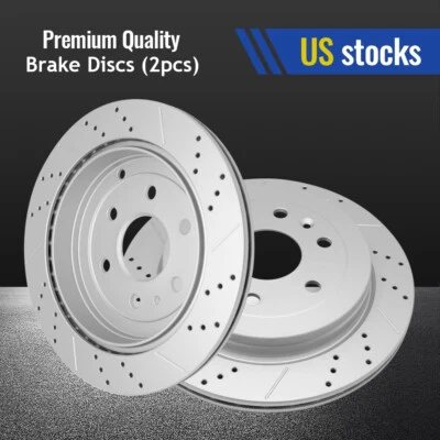 Par de 2 rotores de freno traseros para GMC Acadia Buick Enclave 2009-2017 Chevy Traverse Foto 1 de 4