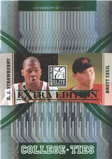 2007 Donruss Elite Extra Edition College Ties #CT-12 Strawberry Cecil /1500