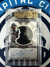 2021 TOPPS DEFINITIVE RONALD ACUNA JR AUTO RELIC COLLECTION /50 BGS 9.5/Auto 10