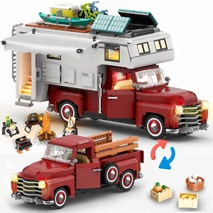 Car Building Block, 2-in-1 Camper Van Building and Farm Pickup Truck Building... - Picture 1 of 8