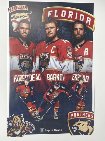Florida Panthers Poster Alexander Barkov, Jonathan Huberdeau, & Aaron Ekblad Cover