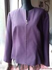 Purple Damson Colour Zip Up Jacket Size 18