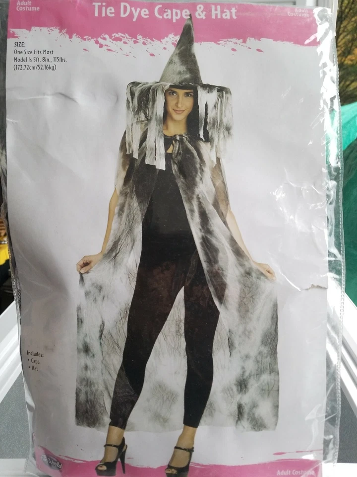 Capa y sombrero tie dye Fun world talla única DISFRAZ CAPA 50 % de descuento venta final Foto 1 de 1