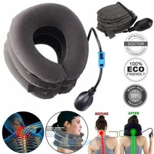 Cervical Neck Traction Device Collar Brace Support Pain Relief Stretcher Therapy - Picture 1 of 12