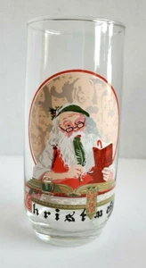Coca Cola Norman Rockwell Santa Collectors Glass Reproduction 1920 Painting - Picture 1 of 2