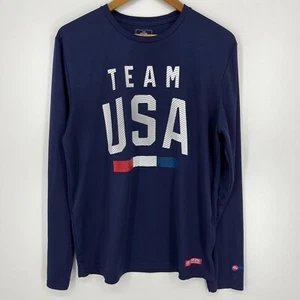 United States Olympic Team Apparel Long Sleeve T-Shirt Men's L Navy Blue - Picture 1 of 11