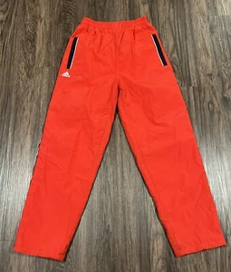 VTG Adidas Pants Fleece Lined 3 Stripes Ankle Zip Windbreaker S Read - Picture 1 of 11