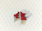 Dollhouse Miniature Red Bench Vise 1:12 Scale Tool Painted Metal
