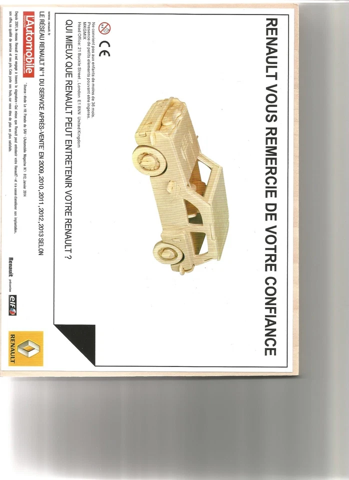 Raro Catalogo Opuscolo Catalogo Brochure Renault 5 Turbo Puzzle 3 D - Immagine 1 di 1