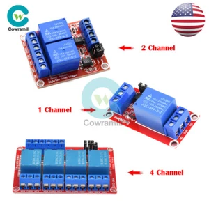 1/2/4 Channel Relay Board Relay Module with Optocoupler Isolation High Low DC12V - Picture 1 of 22