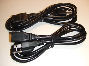 2xNetzkabel Stromkabel 1,5 Meter US / USA Stecker Kaltgerätekabel 10A 1250W NEU - Bild 1 von 1