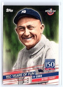TY COBB  TIGERS  2019 TOPPS OPENING DAY 150 YEARS OF FUN #YOF-1