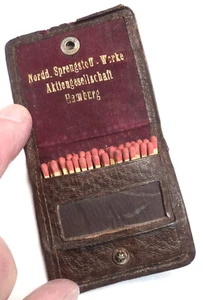 WWI German Munitions Plant Advertising Match Holder ~ Tragic Accident Hamburg - Picture 1 of 4