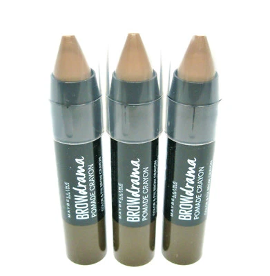 MAYBELLINE NEW YORK 3 x MAYBELLINE BROW CRAYÓN POMADA MARRÓN MEDIO