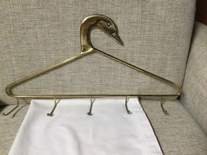 Vintage Messing Entenkopf - Mantel Krawatte Schmuck Gürtel Aufhänger Deko - Bild 1 von 19