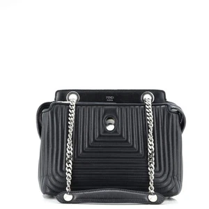 Fendi DotCom Click Shoulder Bag Quilted Leather Small - Picture 1 of 9